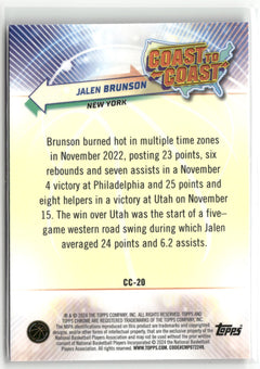 2023-24 Topps Chrome #CC-20 Jalen Brunson Coast to Coast-2