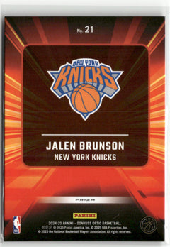 2024-25 Donruss Optic #21 Jalen Brunson Express Lane Purple-2