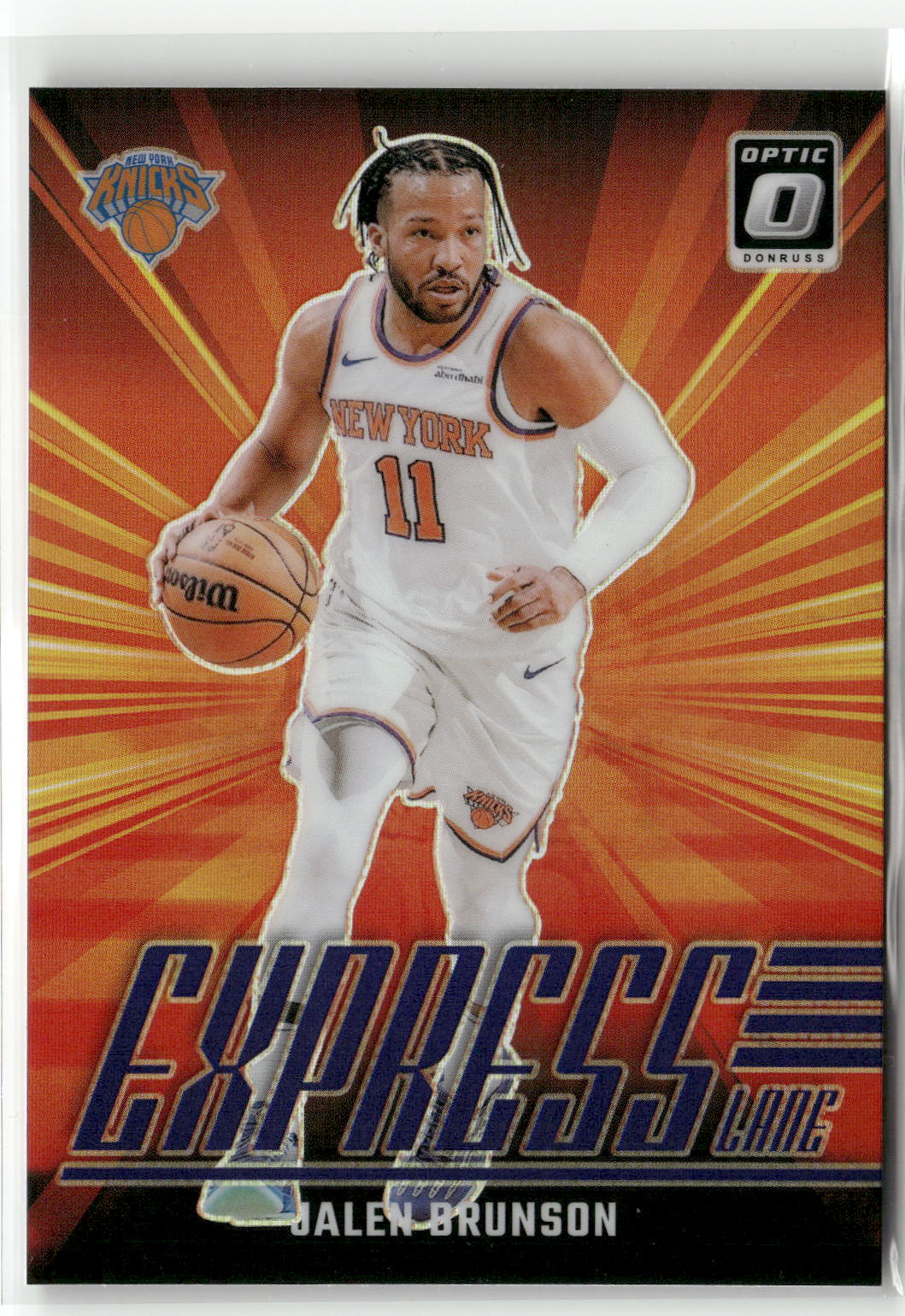 2024-25 Donruss Optic #21 Jalen Brunson Express Lane Purple
