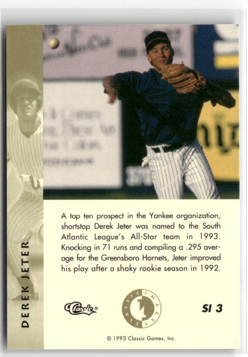 1993-94 Classic Images Four Sport #SI 3 Derek Jeter Sudden Impact-2