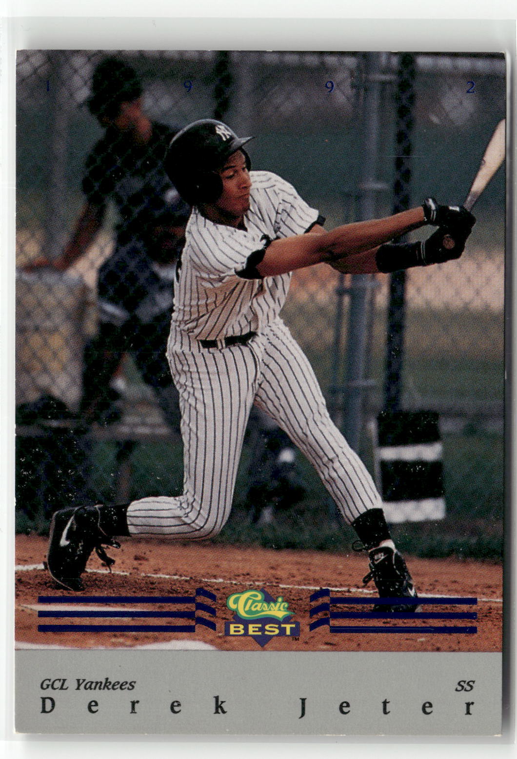 1992 Classic Best #BC22 Derek Jeter Blue Bonus-1