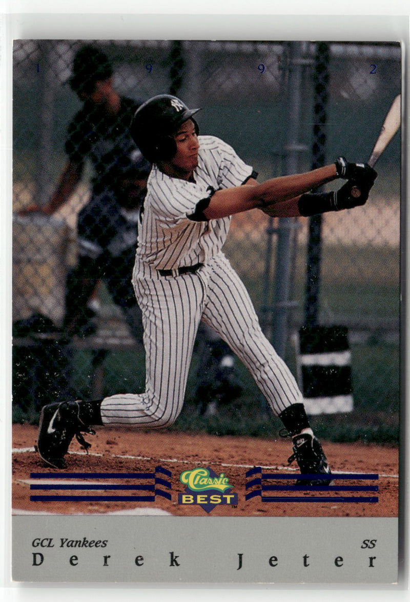 1992 Classic Best #BC22 Derek Jeter Blue Bonus-1