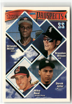 1994 Topps Bilingual #158 SS Prospects Derek Jeter Rookie Card-1