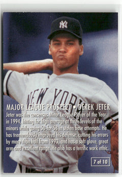 1995 Fleer #7a Derek Jeter Major League Prospects-2