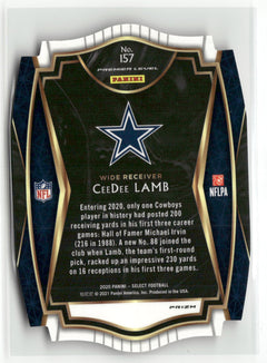 2020 Panini Select #157 CeeDee Lamb Red Prizm Die Cut-2