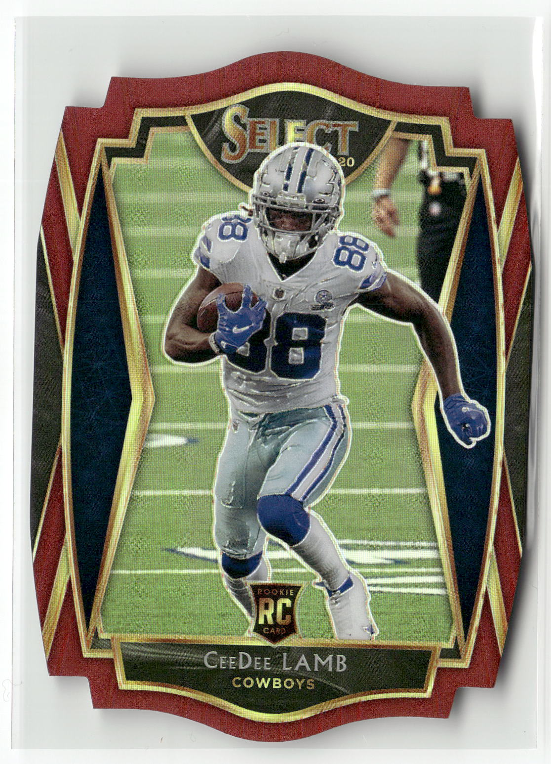 2020 Panini Select #157 CeeDee Lamb Red Prizm Die Cut