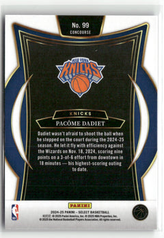 2024-25 Panini Select #99 Pacome Dadiet Blue (Retail)-2