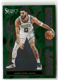 2024-25 Panini Select #5 Jayson Tatum Hot Stars Green Prizms-1