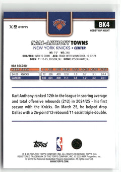 2025-26 Topps #19 Karl-Anthony Towns-2