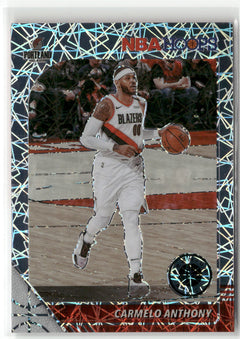 2019-20 Hoops Premium Stock #105 Carmelo Anthony Prizms Silver Laser-1