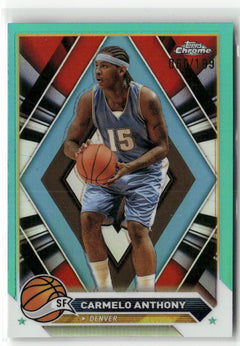 2023-24 Topps Chrome #27 Carmelo Anthony Aqua Refractors #/199-1
