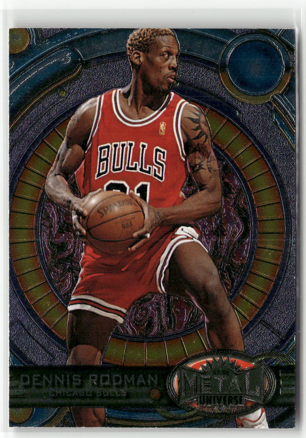 1997-98 Metal Universe #107 Dennis Rodman