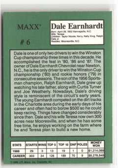 1989 Maxx Crisco #6 Dale Earnhardt-2