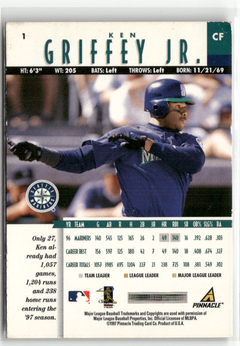1997 New Pinnacle #1 Ken Griffey Jr.-2