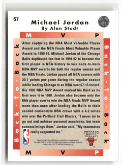 1991-92 Upper Deck Italian #107b Back-to-Back NBA MVP (Michael Jordan)-2