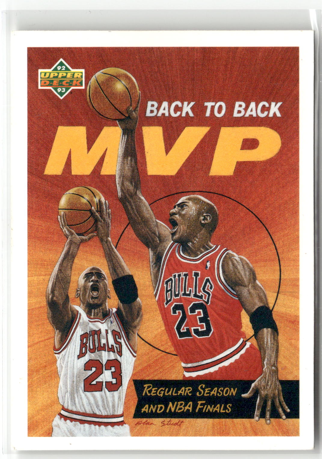 1991-92 Upper Deck Italian #107b Back-to-Back NBA MVP (Michael Jordan)