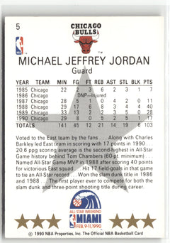 1990-91 Hoops #NNO Michael Jordan All-Star Program Perforated-4