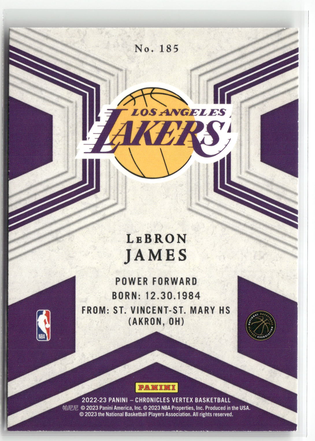 2022-23 Panini Chronicles #185 LeBron James Teal-2