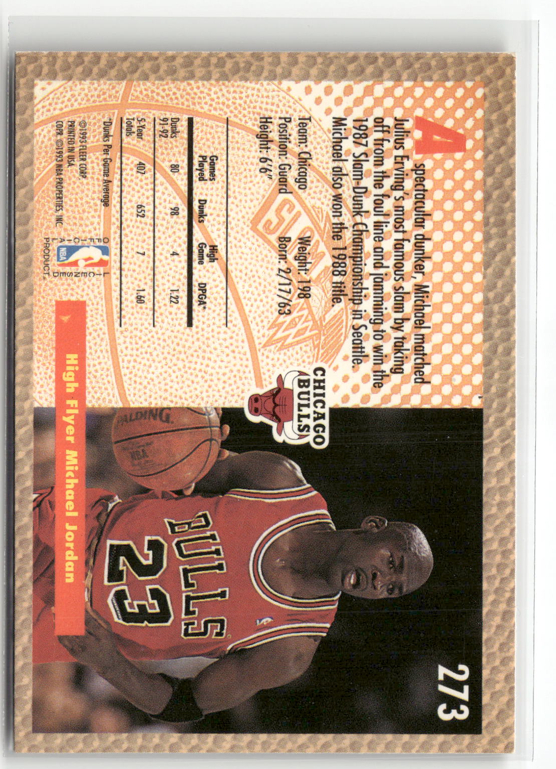 1992-93 Fleer #273 Michael Jordan-2