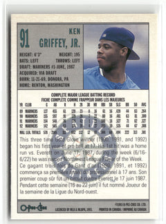 1993 O-Pee-Chee #91 Ken Griffey, Jr.-2