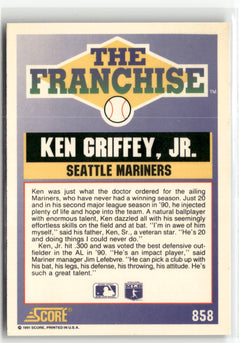 1991 Score #858 Ken Griffey, Jr.-2