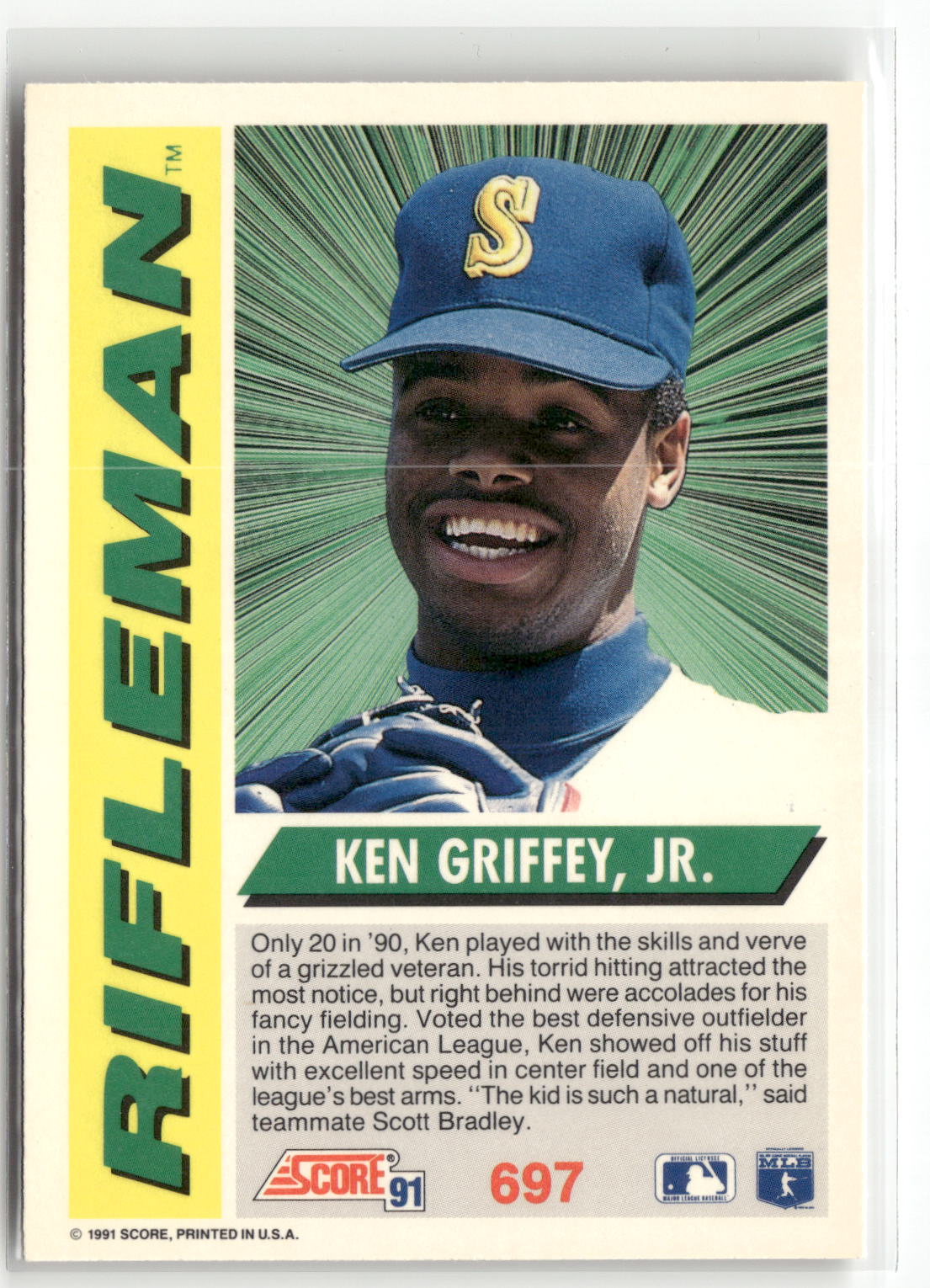 1991 Score #697 Ken Griffey, Jr.-2