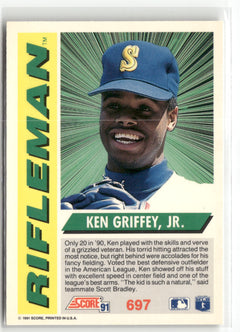 1991 Score #697 Ken Griffey, Jr.-2