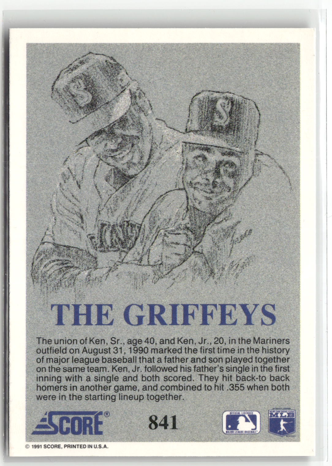 1991 Score #841 The Griffeys-2