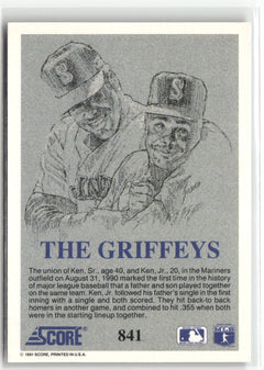 1991 Score #841 The Griffeys-2