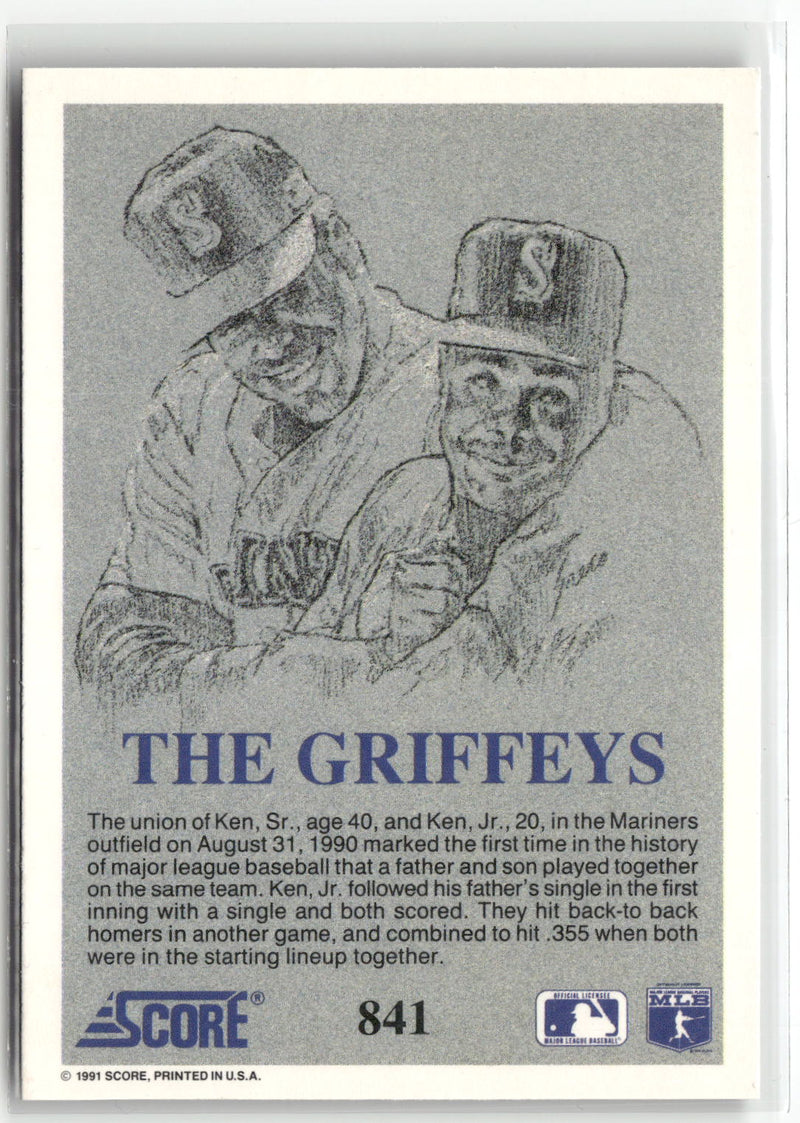 1991 Score #841 The Griffeys-2