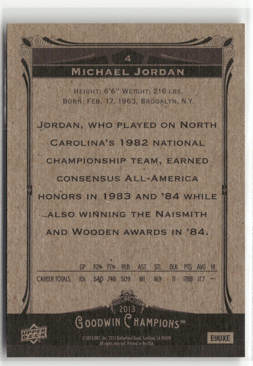 2013 Upper Deck Goodwin Champions #4 Michael Jordan-2