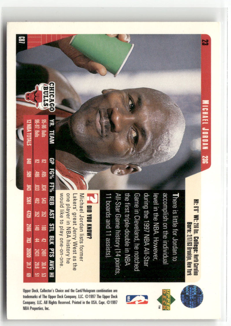 1997-98 Collector's Choice Chicago Bulls #CB6 Michael Jordan-2