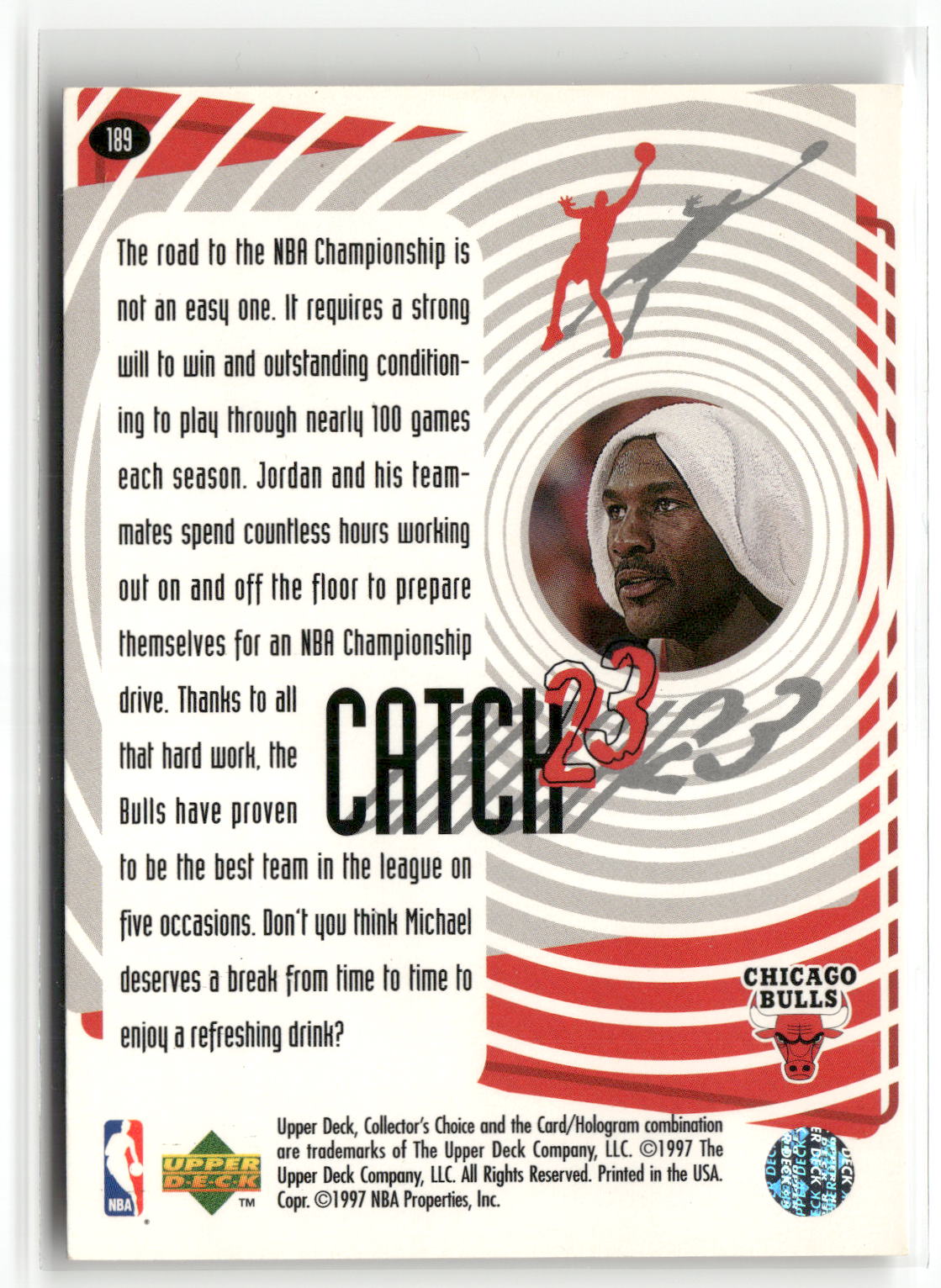1997-98 Collector's Choice #189 Michael Jordan-2
