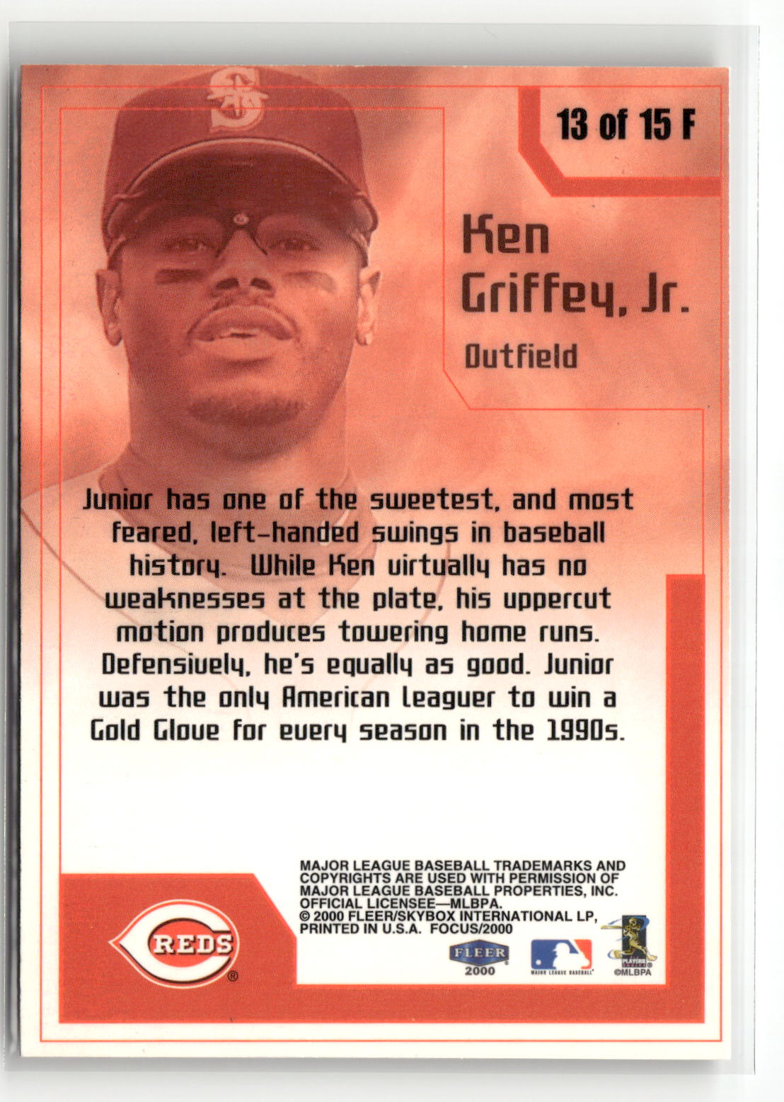 2000 Fleer Focus #13 F Ken Griffey, Jr. Focal Points-2