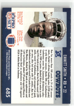 1990 Pro Set #685 Emmitt Smith-2
