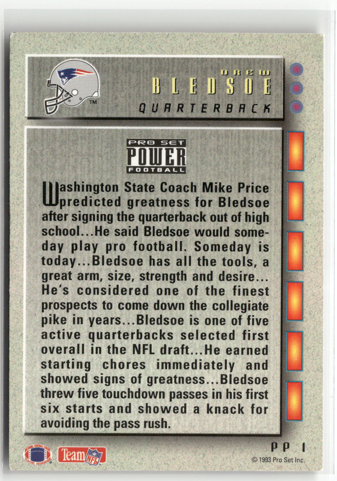 1993 Pro Set Power Update - Power Prospects #PP1 Drew Bledsoe-2