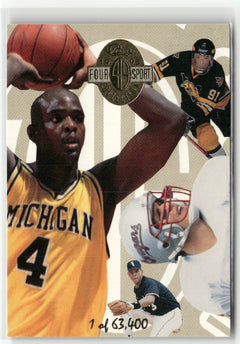 1993 Classic Four Sport #LP1 Chris Webber Alex Rodriguez Drew Bledsoe-1