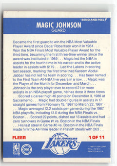 1987-88 Fleer #1 Magic Johnson Stickers-2