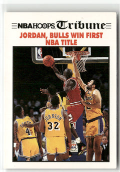 1991-92 Hoops #542 Jordan, Bulls Win First NBA Title TRIB,-1