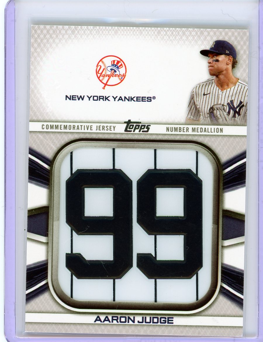 2022 Topps #JNM-AJ Aaron Judge Jersey Number Medallion Relics