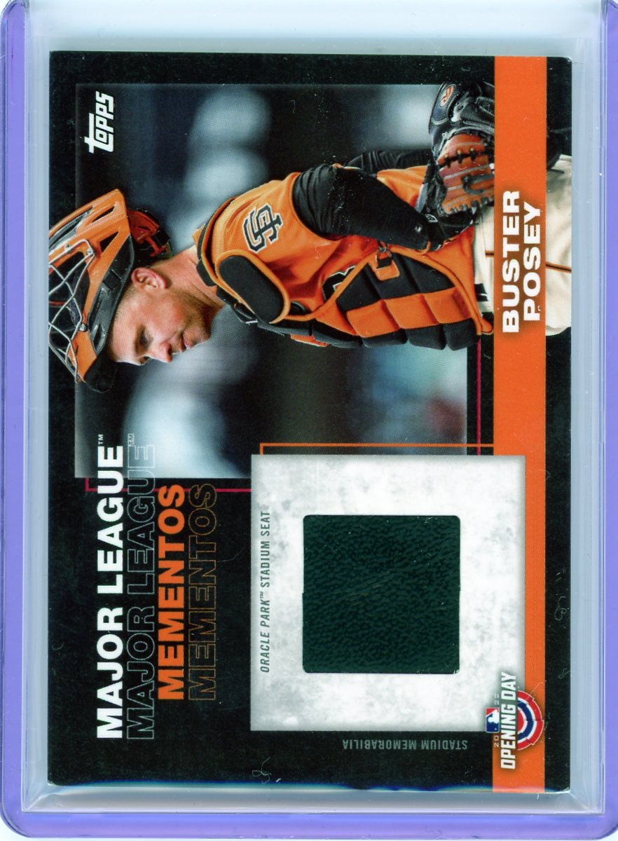 2022 Topps Opening Day #MLMR-BP Buster Posey Major League Mementos Relics-1