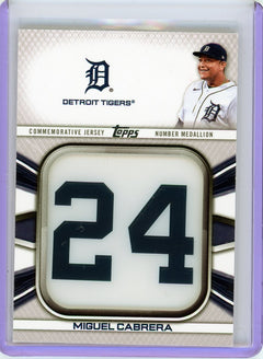 2022 Topps #JNM-MC Miguel Cabrera Jersey Number Medallion Relics-1