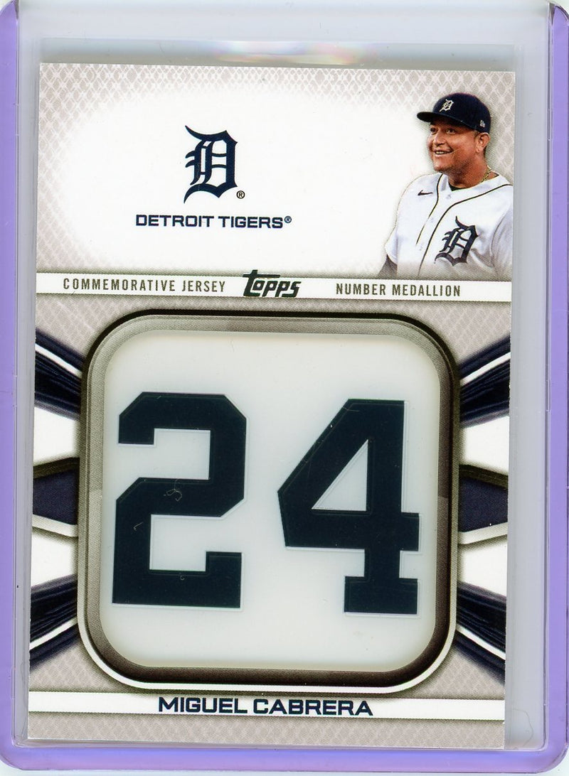 2022 Topps #JNM-MC Miguel Cabrera Jersey Number Medallion Relics-1