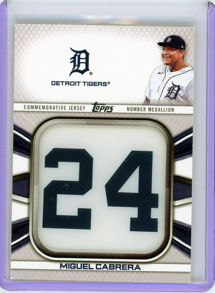 2022 Topps #JNM-MC Miguel Cabrera Jersey Number Medallion Relics