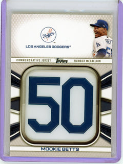 2022 Topps #JNM-MB Mookie Betts Jersey Number Medallion Relics-1