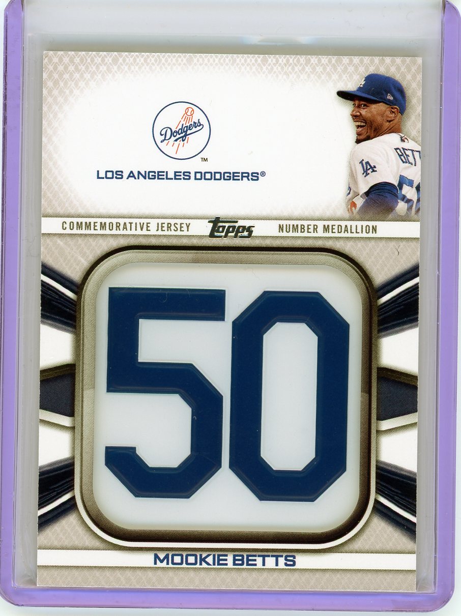 2022 Topps #JNM-MB Mookie Betts Jersey Number Medallion Relics