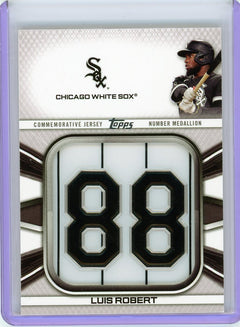 2022 Topps #JNM-LR Luis Robert Jersey Number Medallion Relics-1