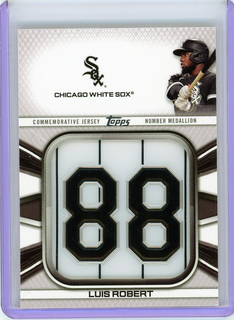 2022 Topps #JNM-LR Luis Robert Jersey Number Medallion Relics