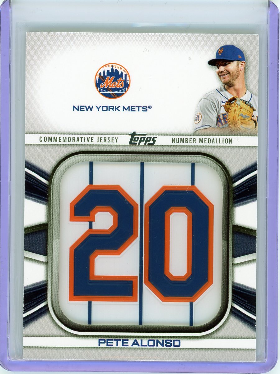 2022 Topps #JNM-PA Pete Alonso Jersey Number Medallion Relics