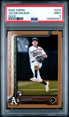 2025 Topps #314 Jacob Wilson Gold PSA 9 #/2025-1